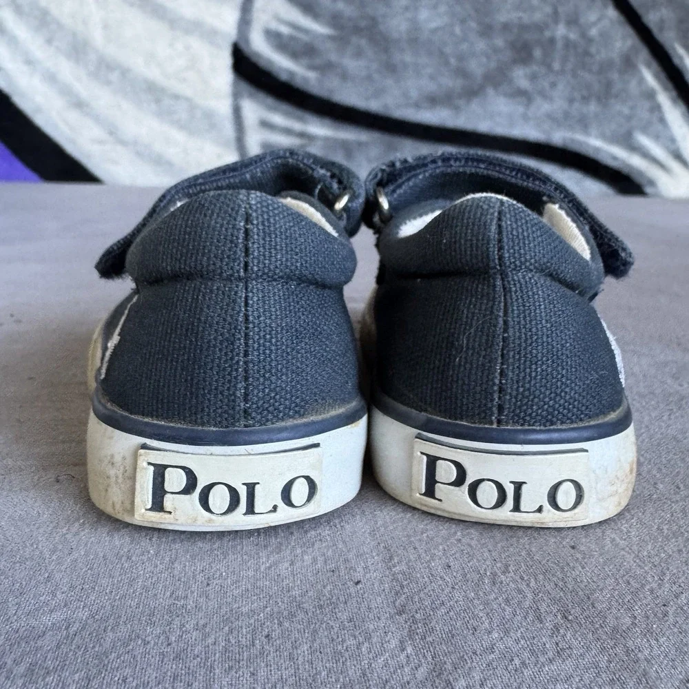 Size 4c - Polo Ralph Lauren Mary Jane Baby's Shoes Blue Canvas